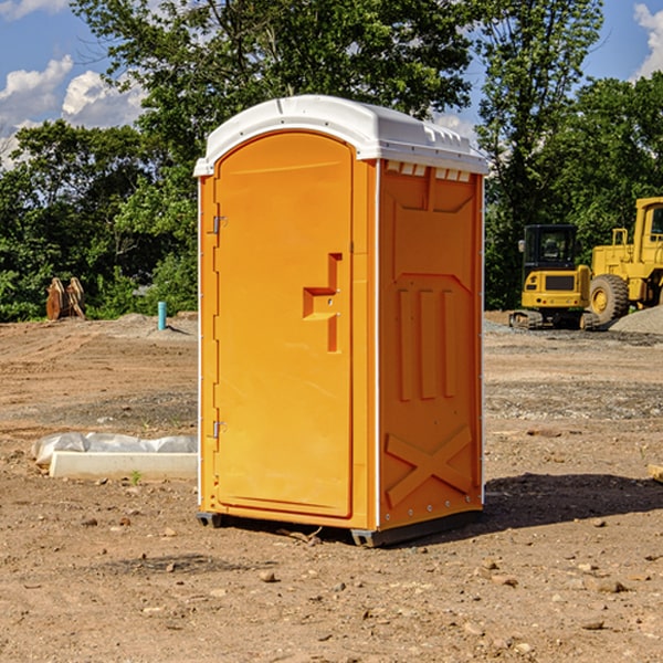 how often are the portable toilets cleaned and serviced during a rental period in Dwight